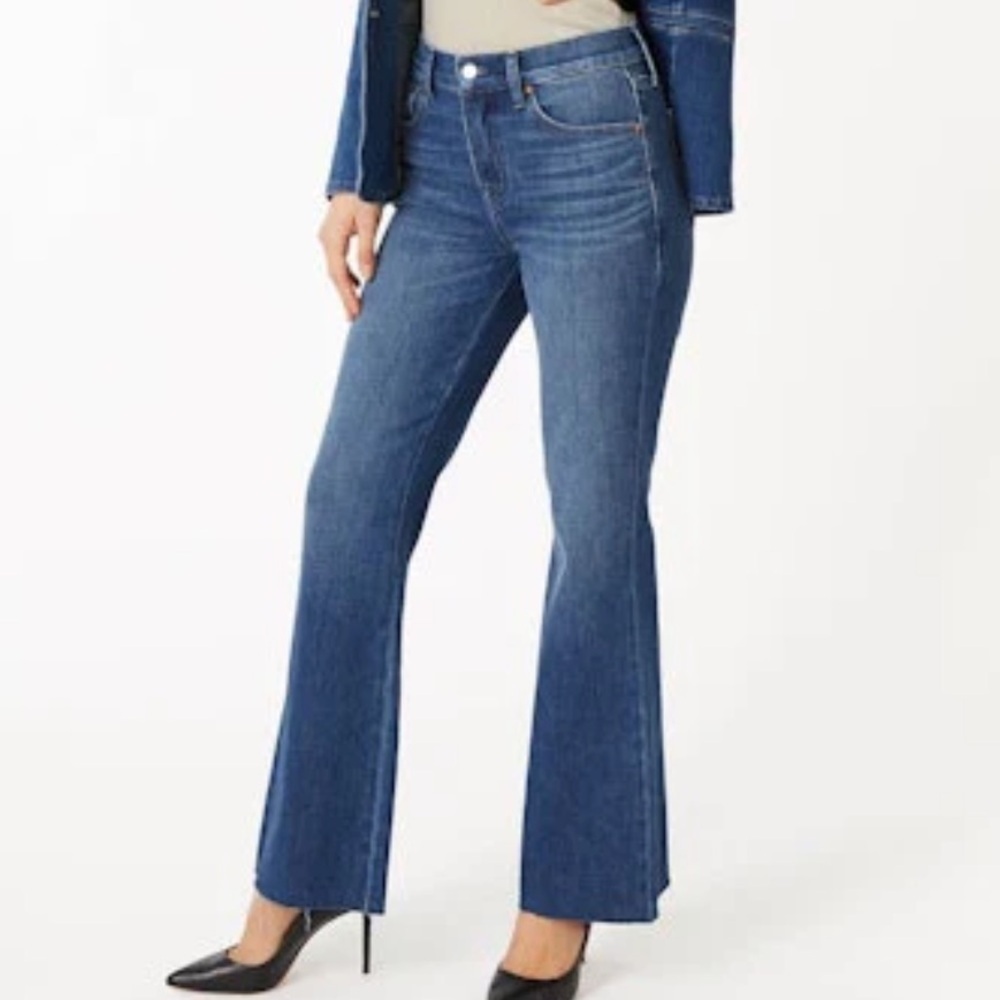 Level 99 Wide Leg Jeans Dark Wash Lightweight Stretch BG2H94 PERFECT INDIGO 25